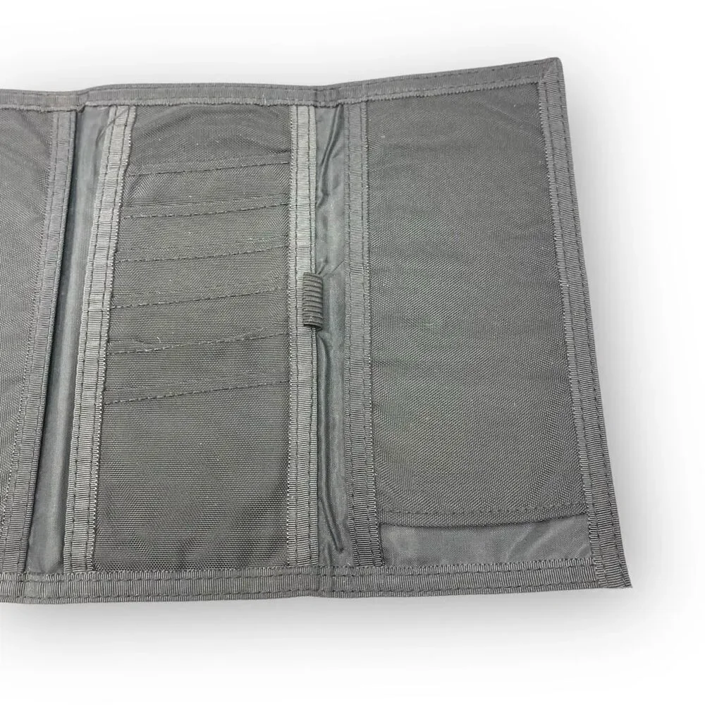 John Weitz Black Canvas Tri-fold Wallet Billfold